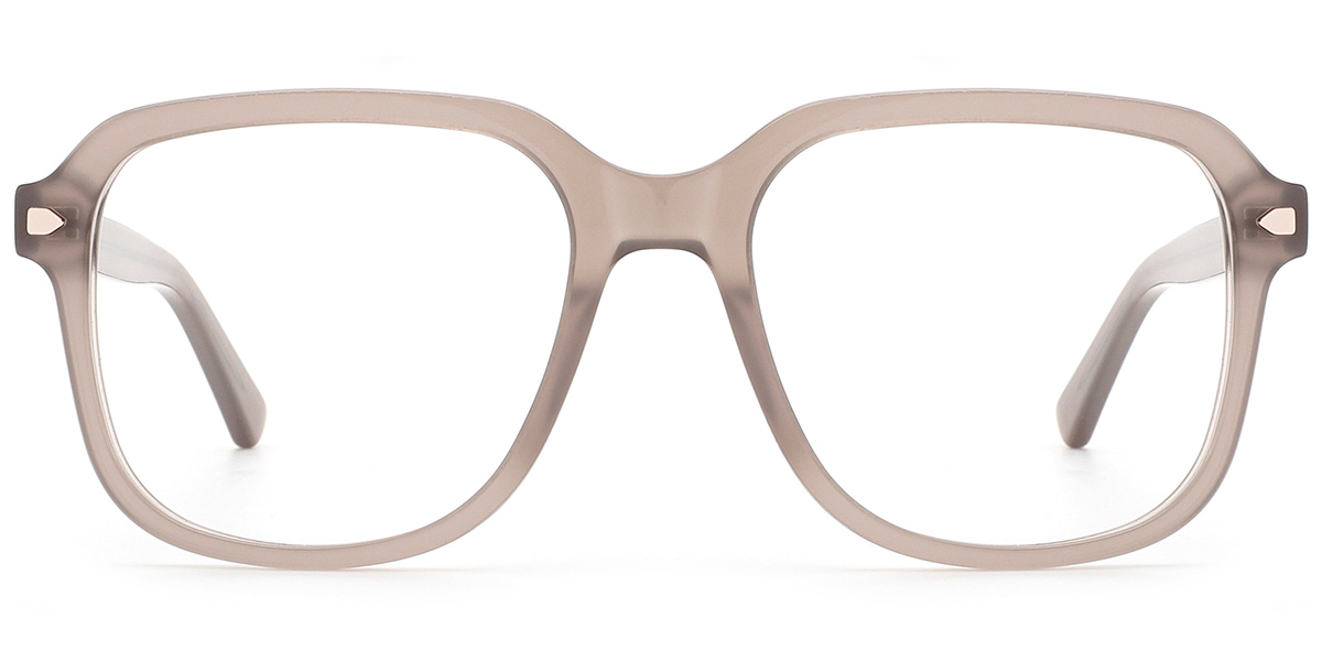 Acetate Square Reading Glasses translucent-pink