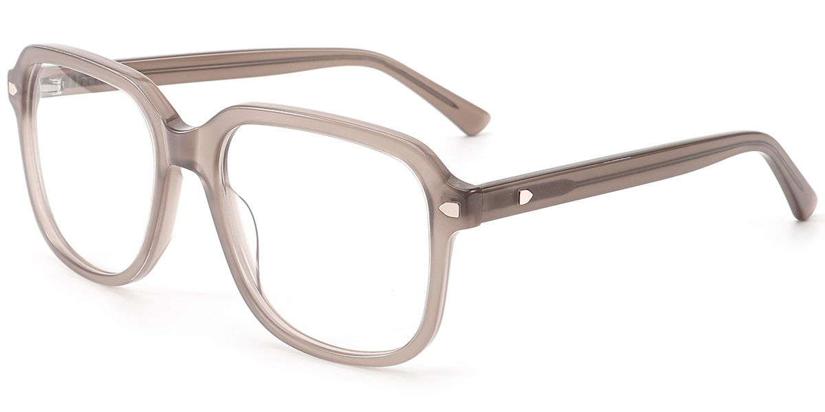 Acetate Square Reading Glasses translucent-pink