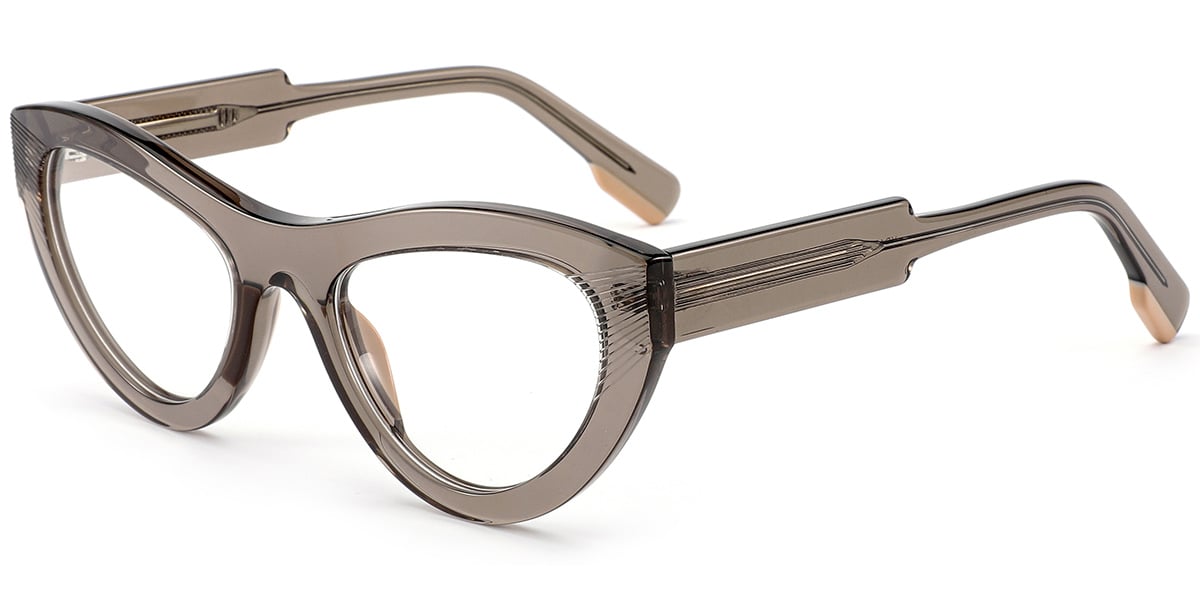 Acetate Cat Eye Reading Glasses translucent-grey