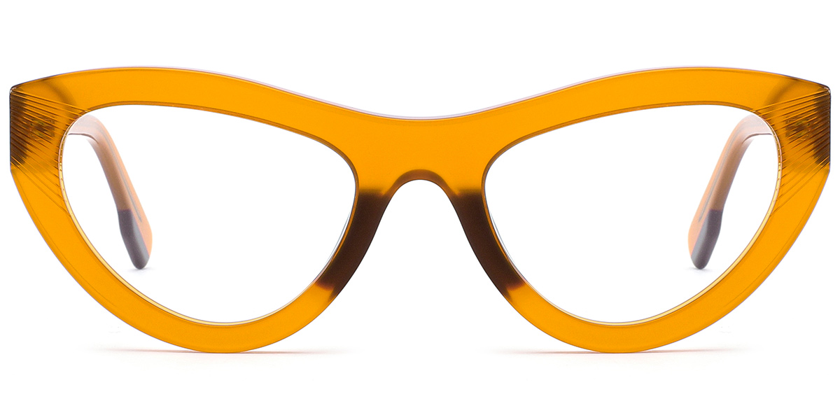 Acetate Cat Eye Reading Glasses translucent-brown