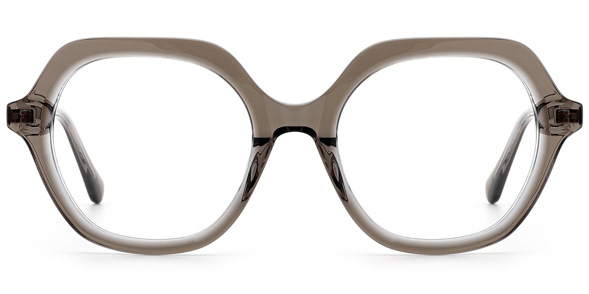 Acetate Square Reading Glasses translucent-brown