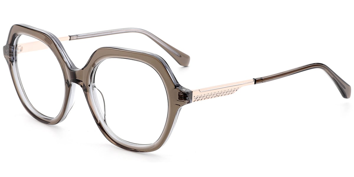 Acetate Square Reading Glasses translucent-brown