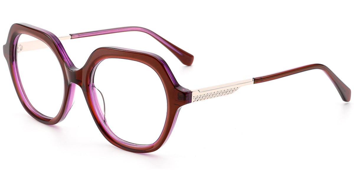 Acetate Square Reading Glasses translucent-red