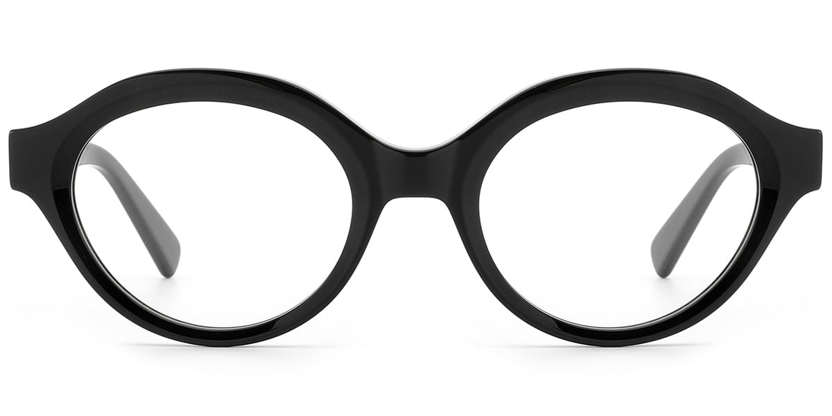 Acetate Oval Reading Glasses black