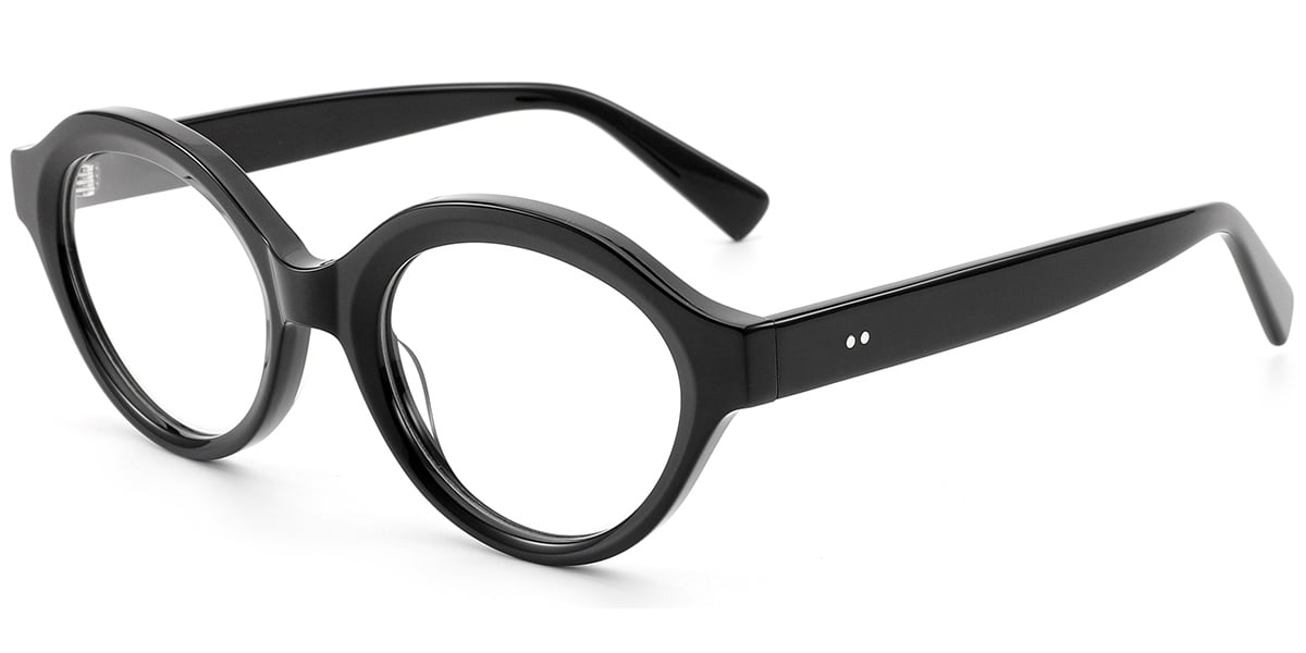 Acetate Oval Reading Glasses black