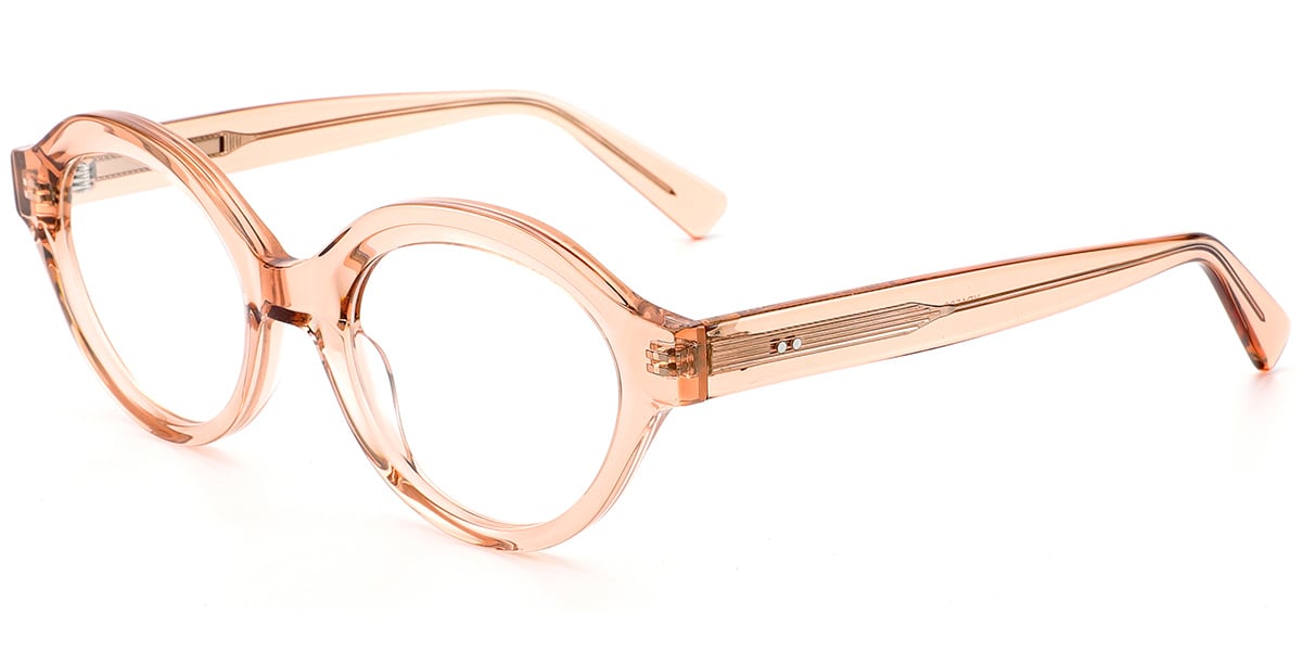 Acetate Oval Reading Glasses translucent-orange