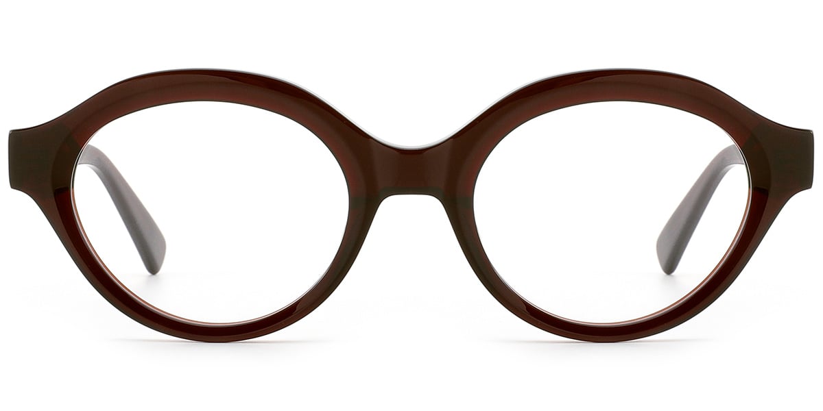 Acetate Oval Reading Glasses brown