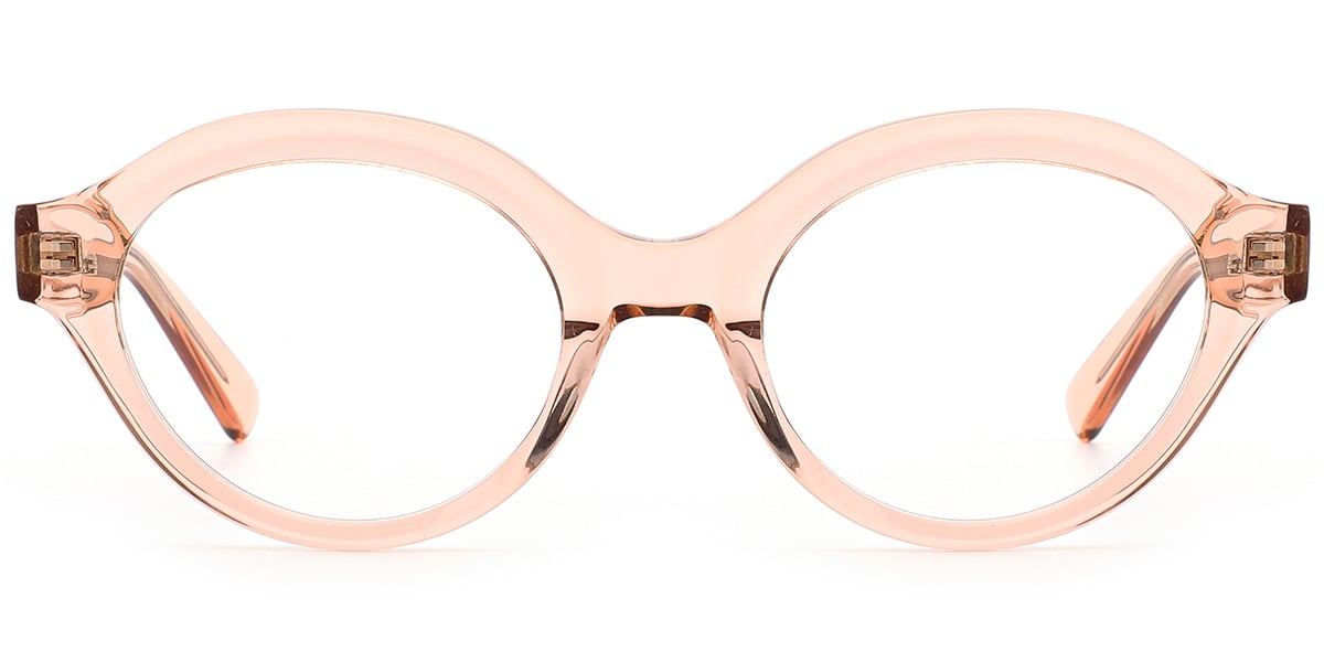Acetate Oval Reading Glasses translucent-orange