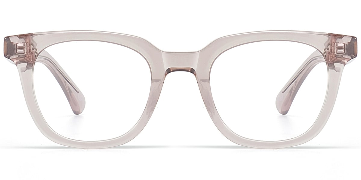 Acetate Square Reading Glasses translucent-pink