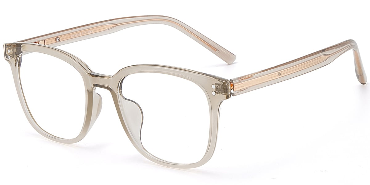 Acetate Square Reading Glasses translucent-brown