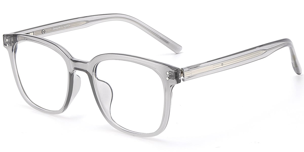 Acetate Square Reading Glasses translucent-grey