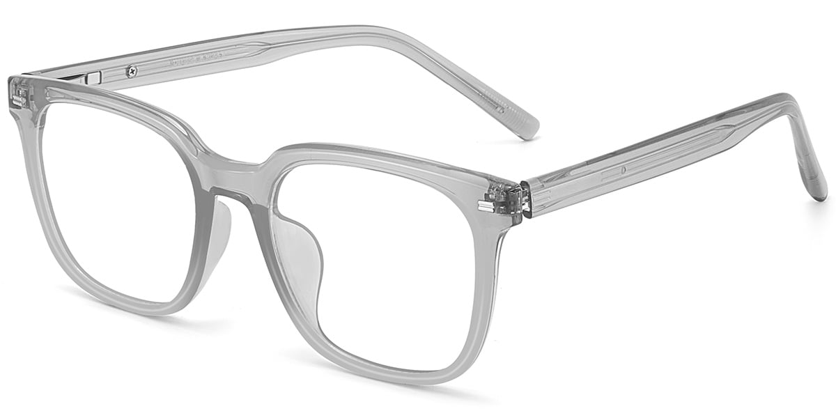 Acetate Square Reading Glasses translucent-grey