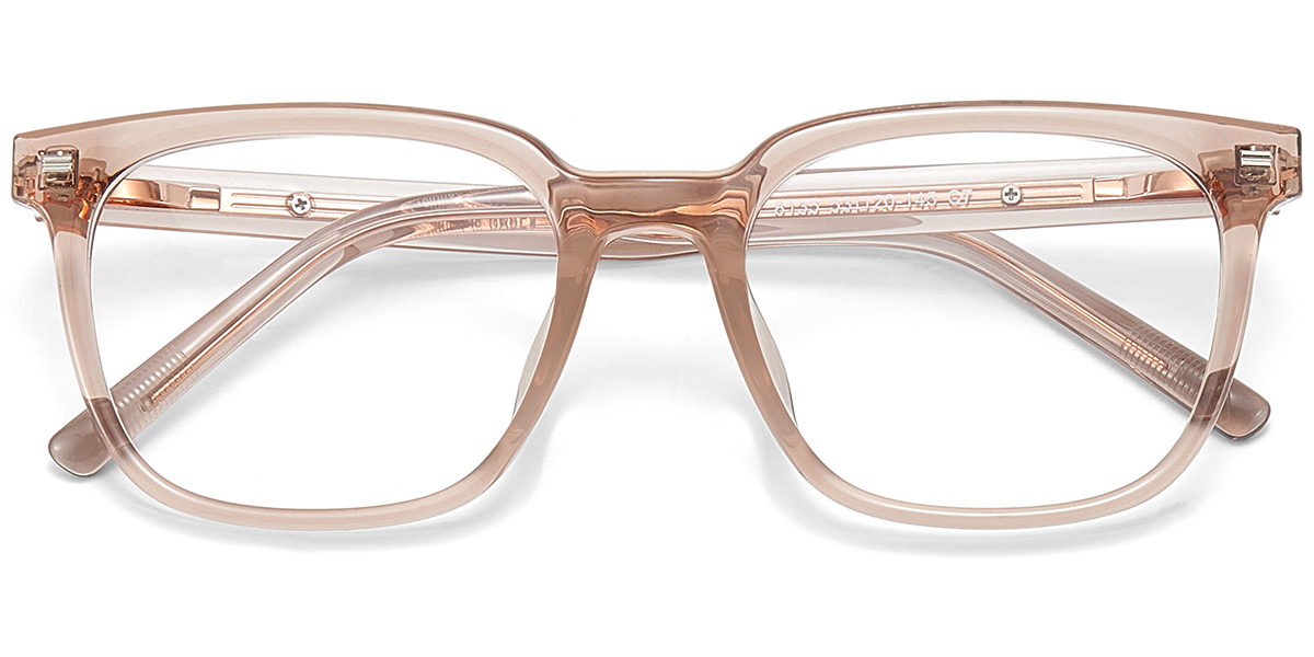 Acetate Square Reading Glasses translucent-pink