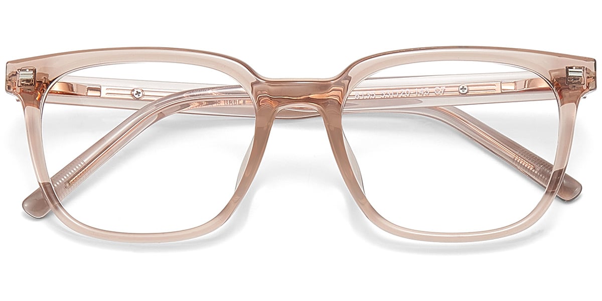 Acetate Square Reading Glasses translucent-pink
