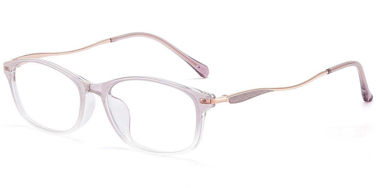 Acetate Rectangle Reading Glasses translucent-purple