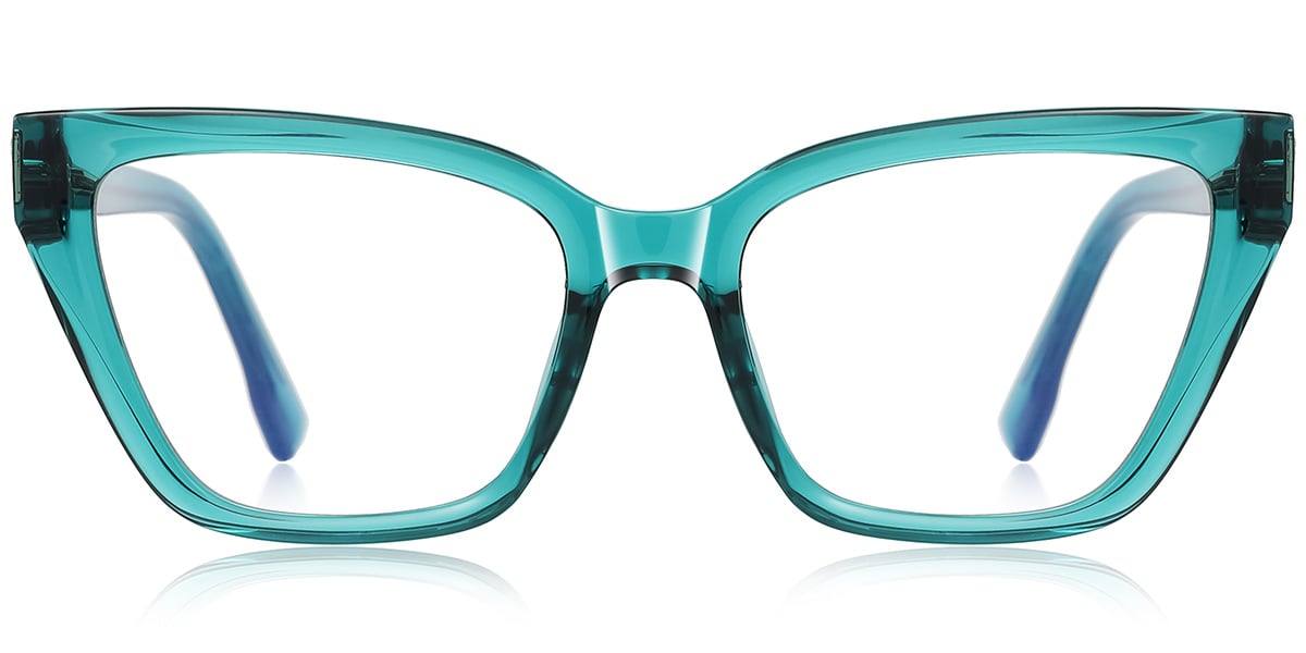 Square Reading Glasses translucent-green