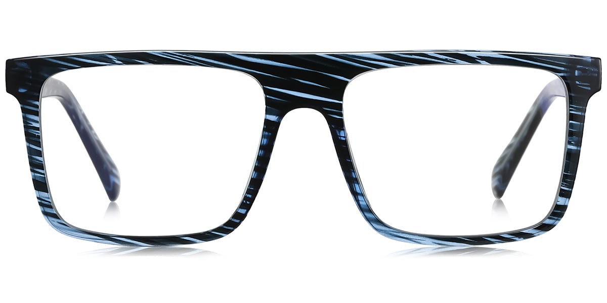 Square Reading Glasses pattern-blue