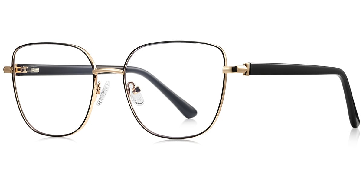 Square Reading Glasses black-gold
