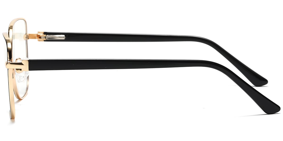 Square Reading Glasses black-gold