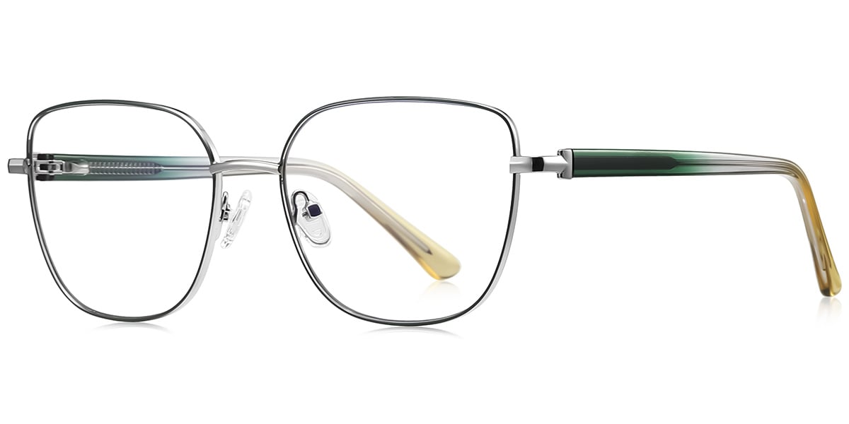 Square Reading Glasses green