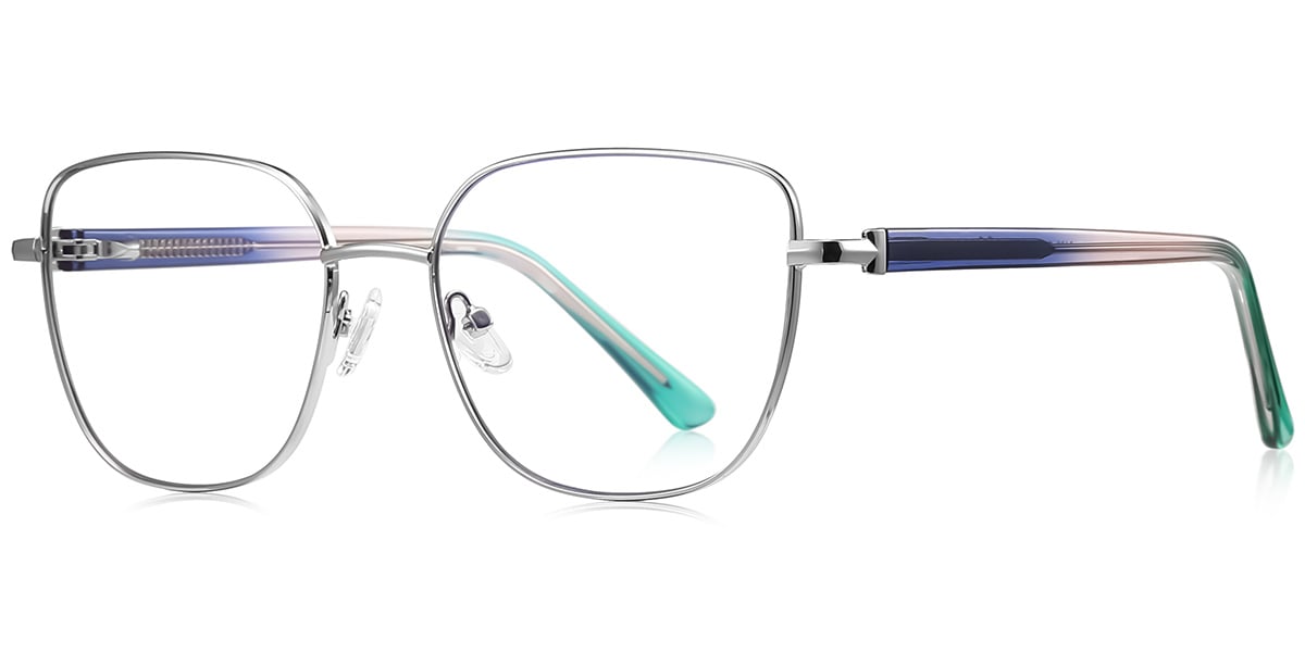 Square Reading Glasses silver