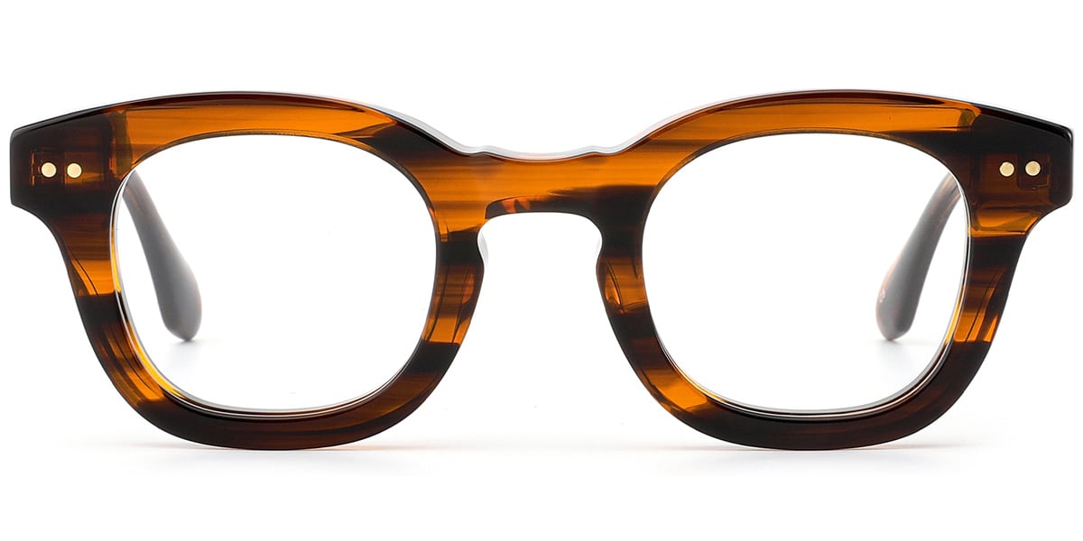Acetate Square Reading Glasses pattern-brown