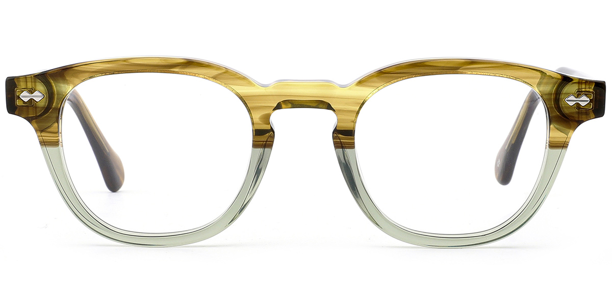 Acetate Square Reading Glasses pattern-green
