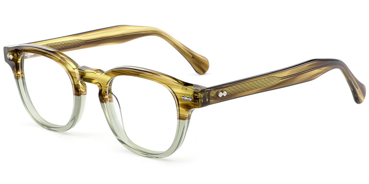 Acetate Square Reading Glasses pattern-green