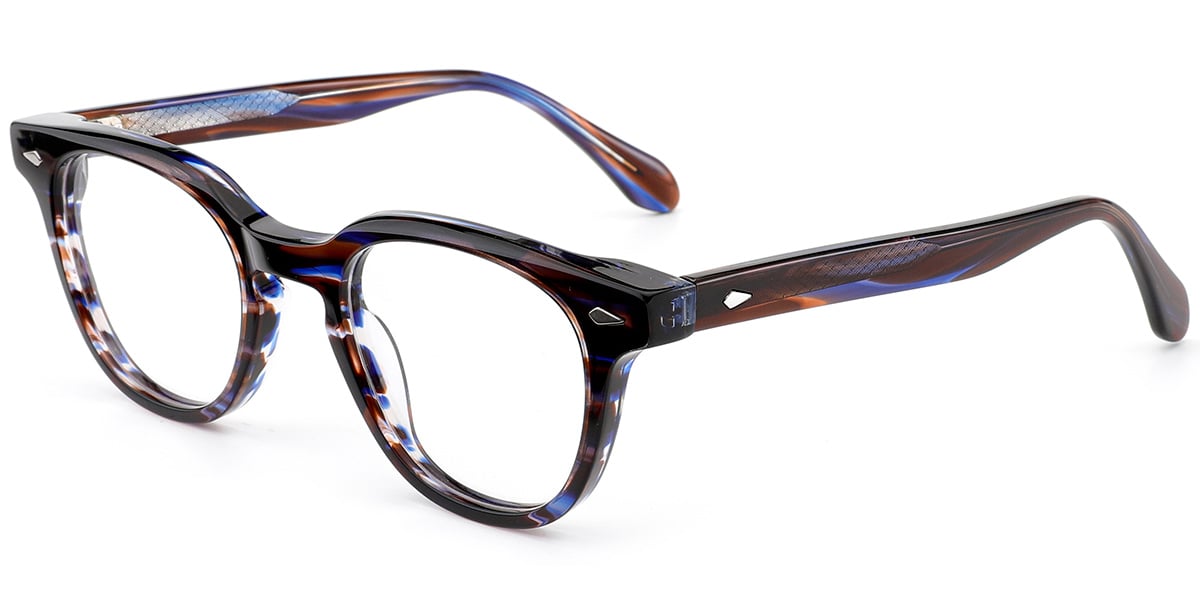 Acetate Square Reading Glasses pattern-brown