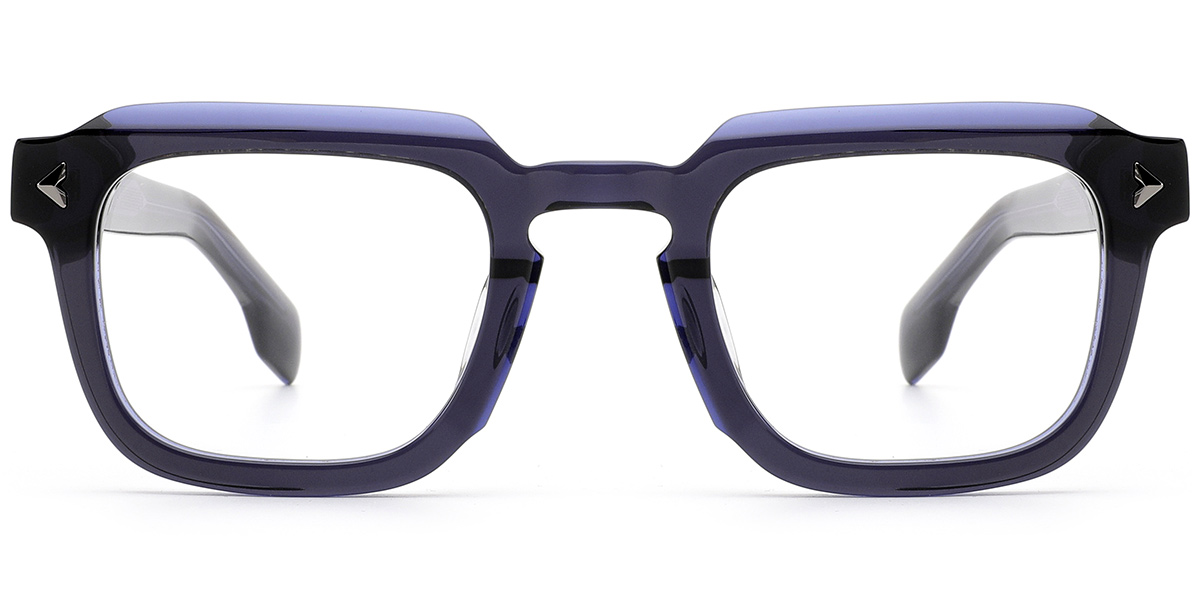 Acetate Square Reading Glasses blue
