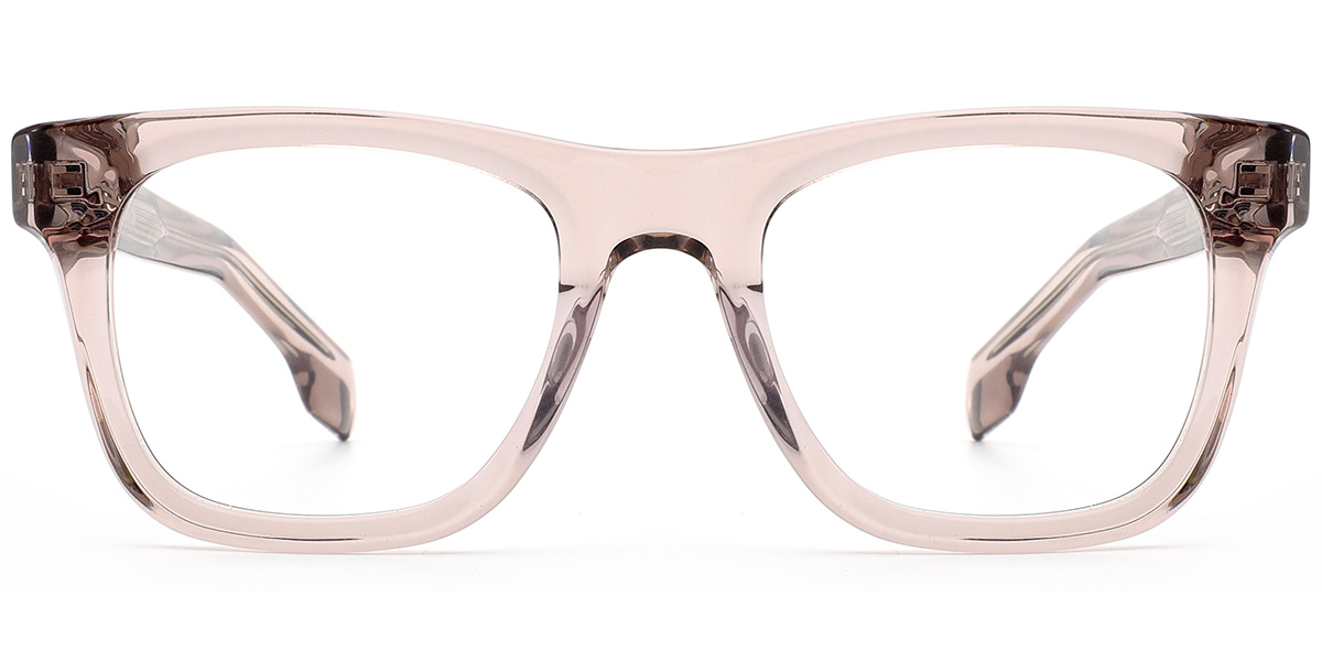 Acetate Square Reading Glasses translucent-brown