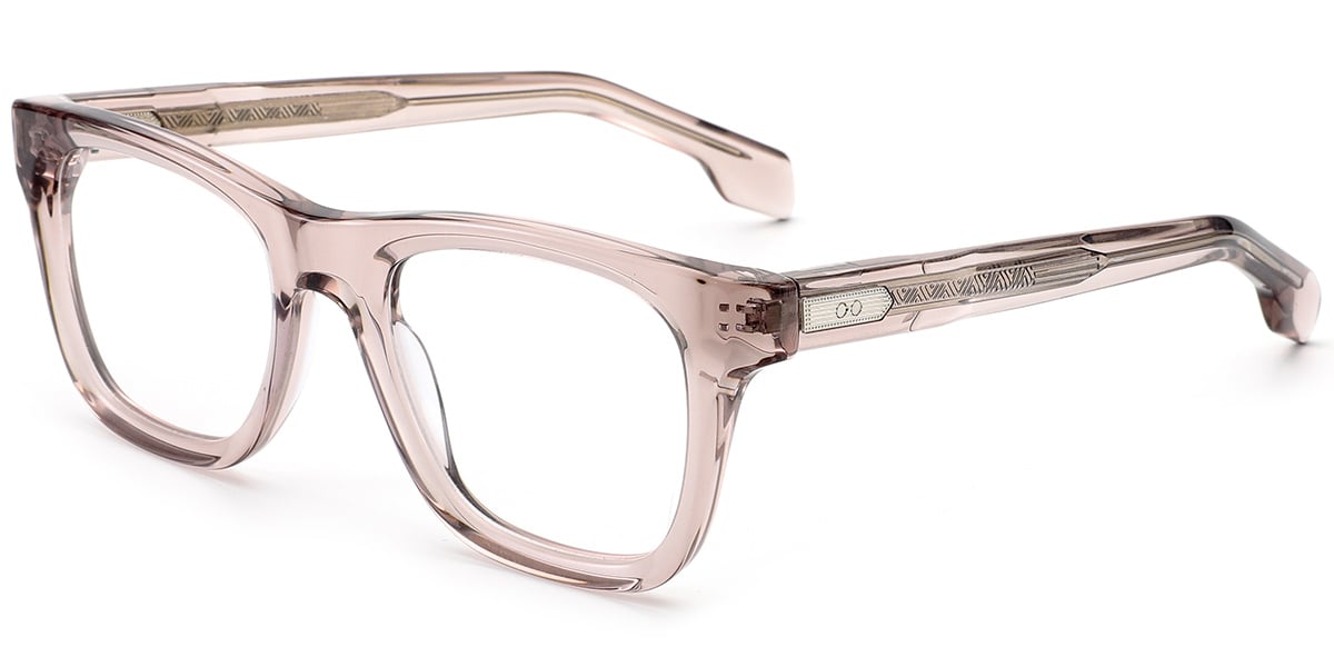 Acetate Square Reading Glasses translucent-brown