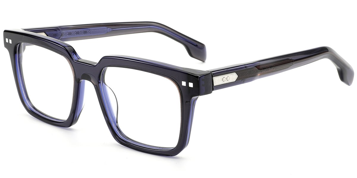Acetate Square Reading Glasses blue