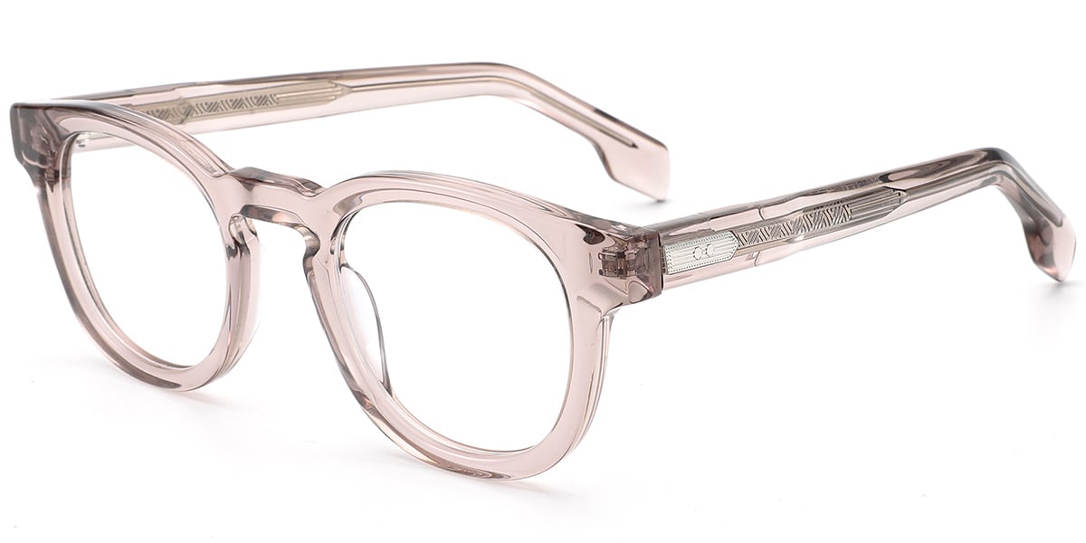 Acetate Square Reading Glasses translucent-pink