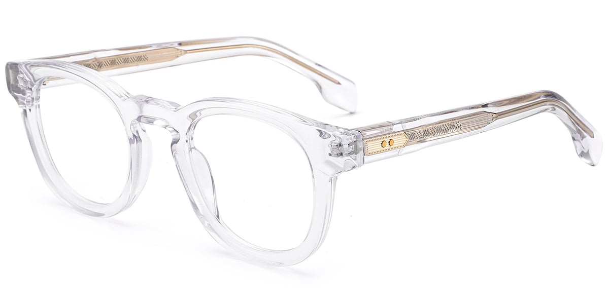 Acetate Square Reading Glasses translucent
