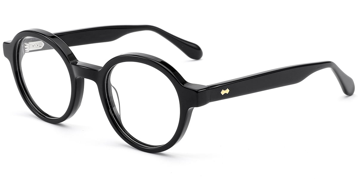 Acetate Round Reading Glasses black