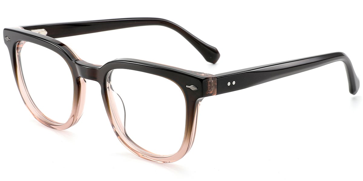 Acetate Square Reading Glasses gradient_brown