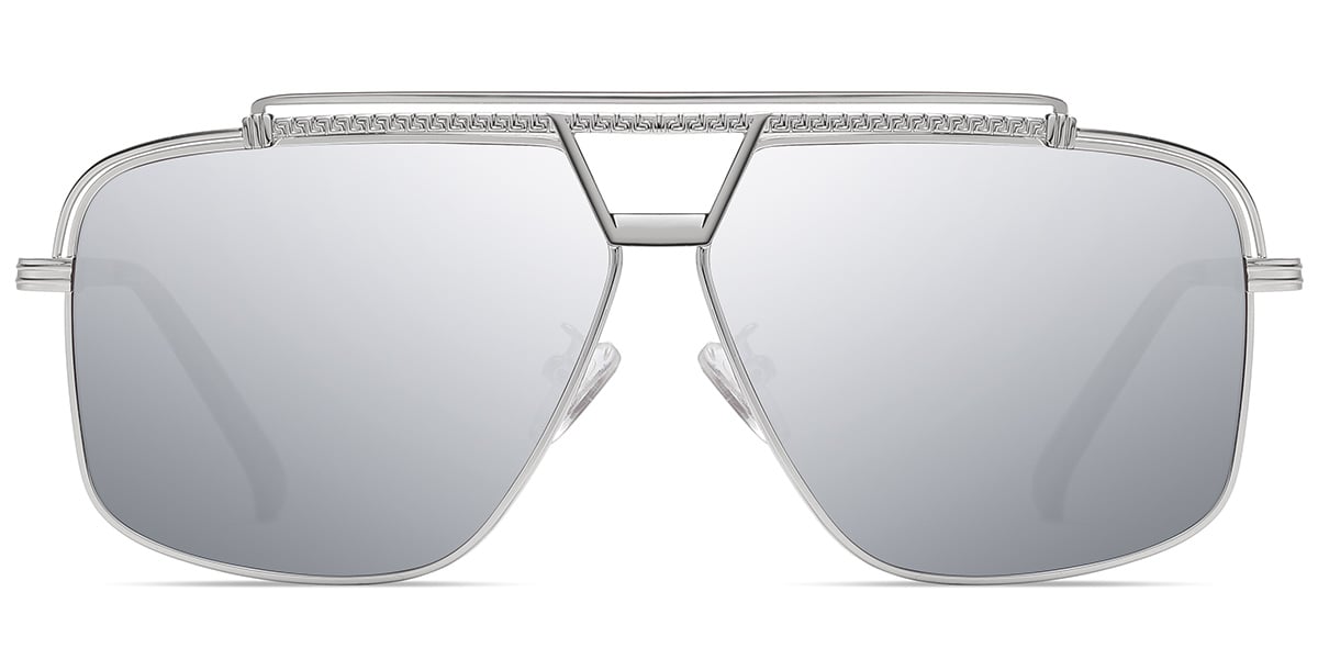 Square Sunglasses silver+mirrored_silver_polarized