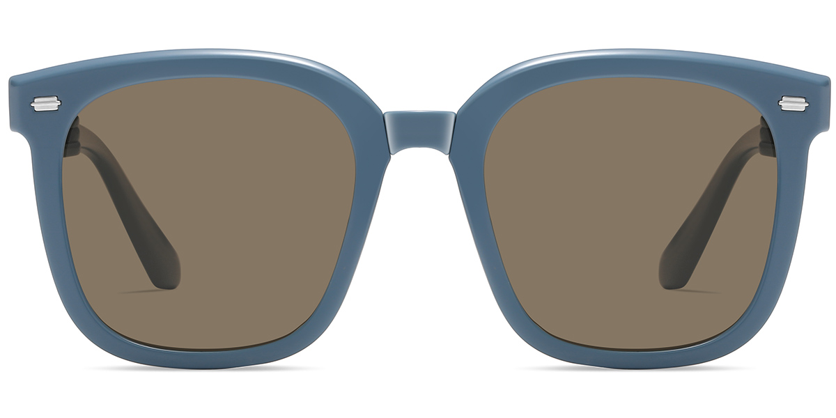 Square Sunglasses blue+mirrored_yellow_polarized
