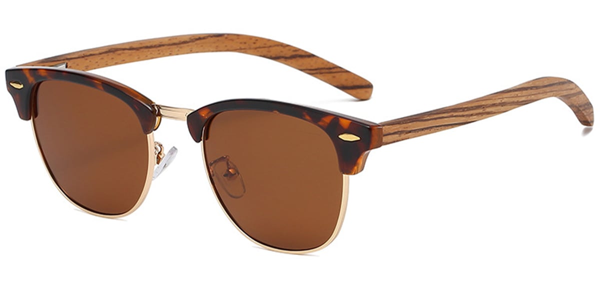 Square Sunglasses tortoiseshell+amber_polarized