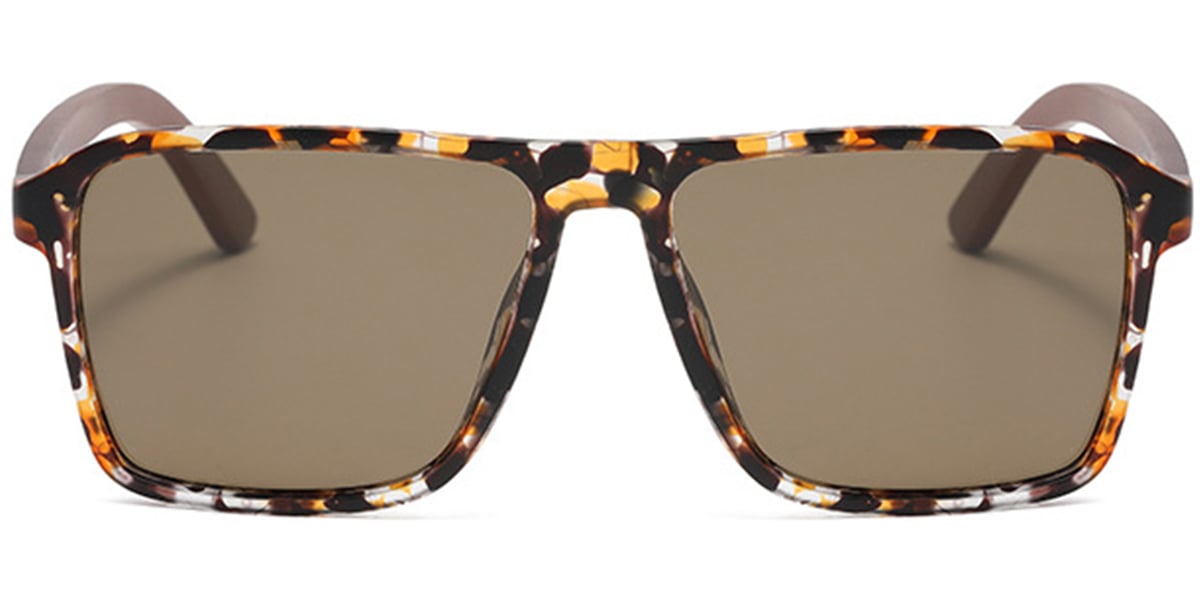 Square Sunglasses translucent-tortoiseshell+amber_polarized