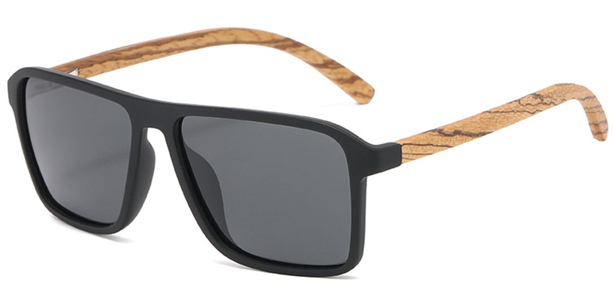 Square Sunglasses black+light_grey_polarized