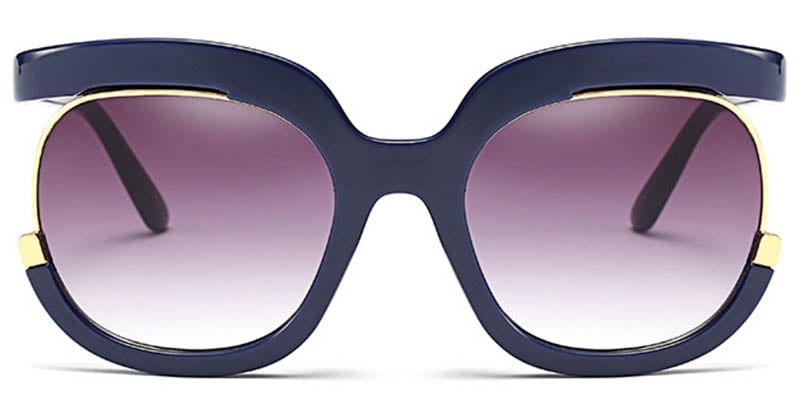 Round Sunglasses blue+gradient_grey