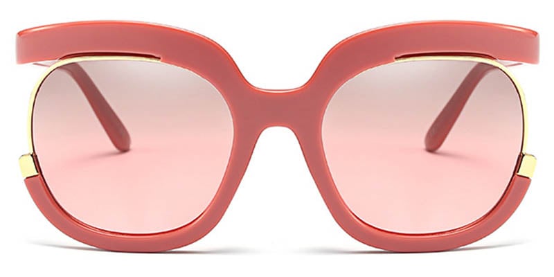 Round Sunglasses pink+green-pink