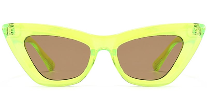 Cat Eye Sunglasses translucent-yellow+amber