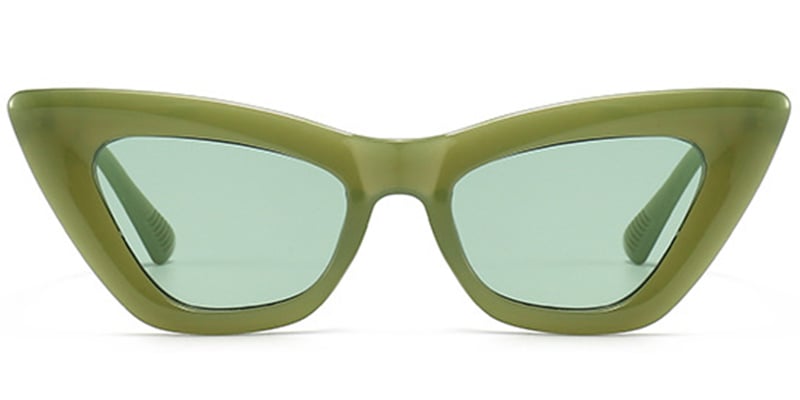 Cat Eye Sunglasses green+light_green