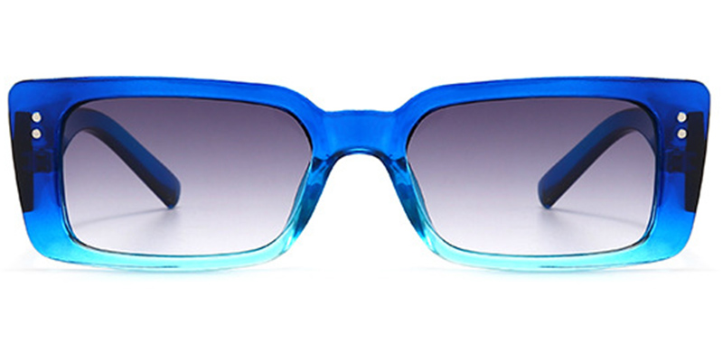 Rectangle Sunglasses translucent-blue+gradient_grey