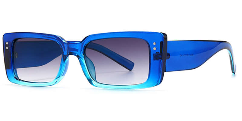 Rectangle Sunglasses translucent-blue+gradient_grey