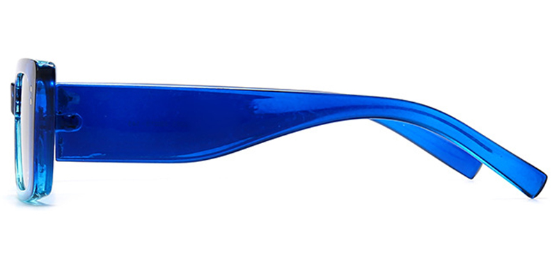 Rectangle Sunglasses translucent-blue+gradient_grey