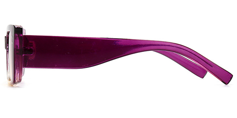 Rectangle Sunglasses translucent-purple+pink-yellow